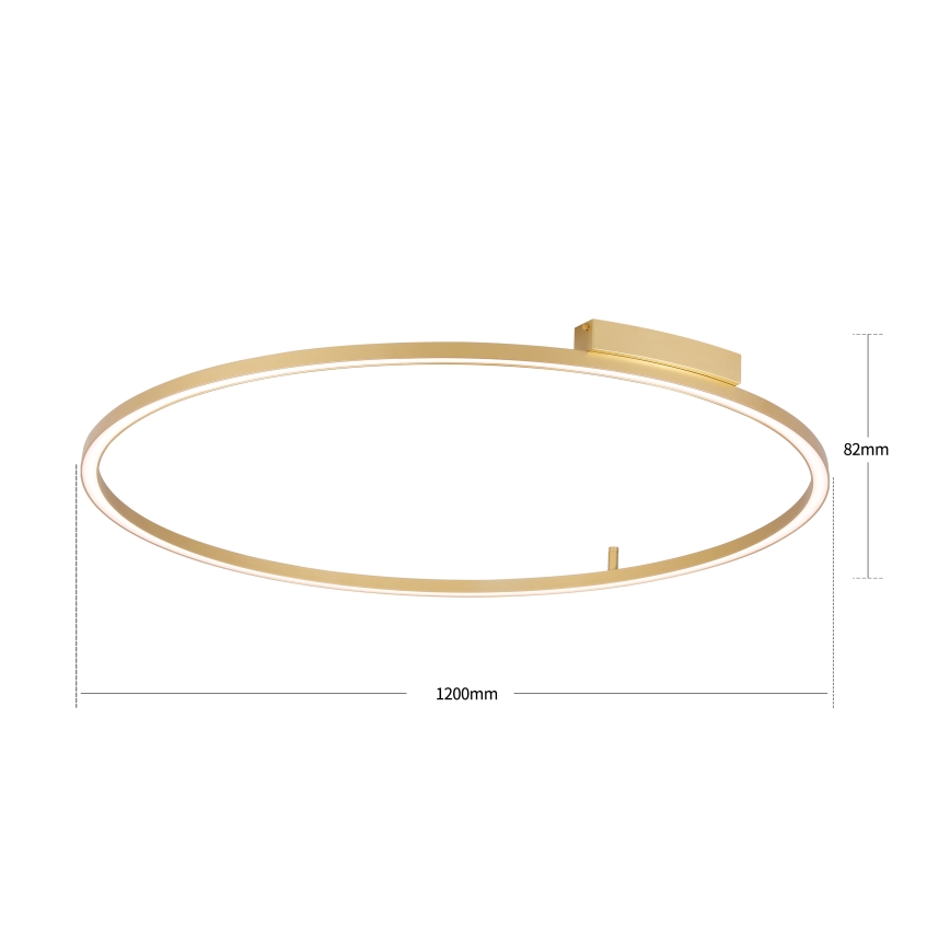 Brilagi - Plafonieră LED dimabilă PORTOFINO LED/85W/230V 3000-6000K Ø 120 cm auriu + telecomandă