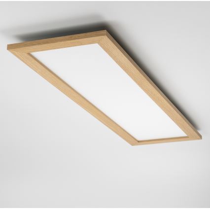 Brilagi - Plafonieră LED reglabilă SLIMFRAME WOOD LED/58W/230V 124x34 cm 3000-6000K maro + telecomandă