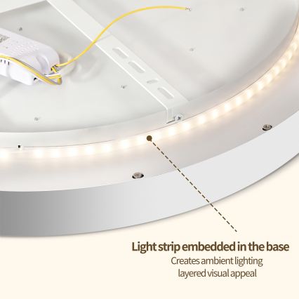 Brilagi - Plafonieră LED dimabilă GLASS POOL DOUBLE LED/80W/230V 3000-6000K 60 cm albă + telecomandă