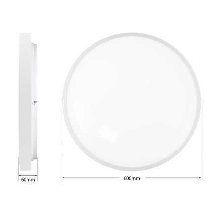 Brilagi - Plafonieră LED dimabilă GLASS POOL DOUBLE LED/80W/230V 3000-6000K 60 cm albă + telecomandă