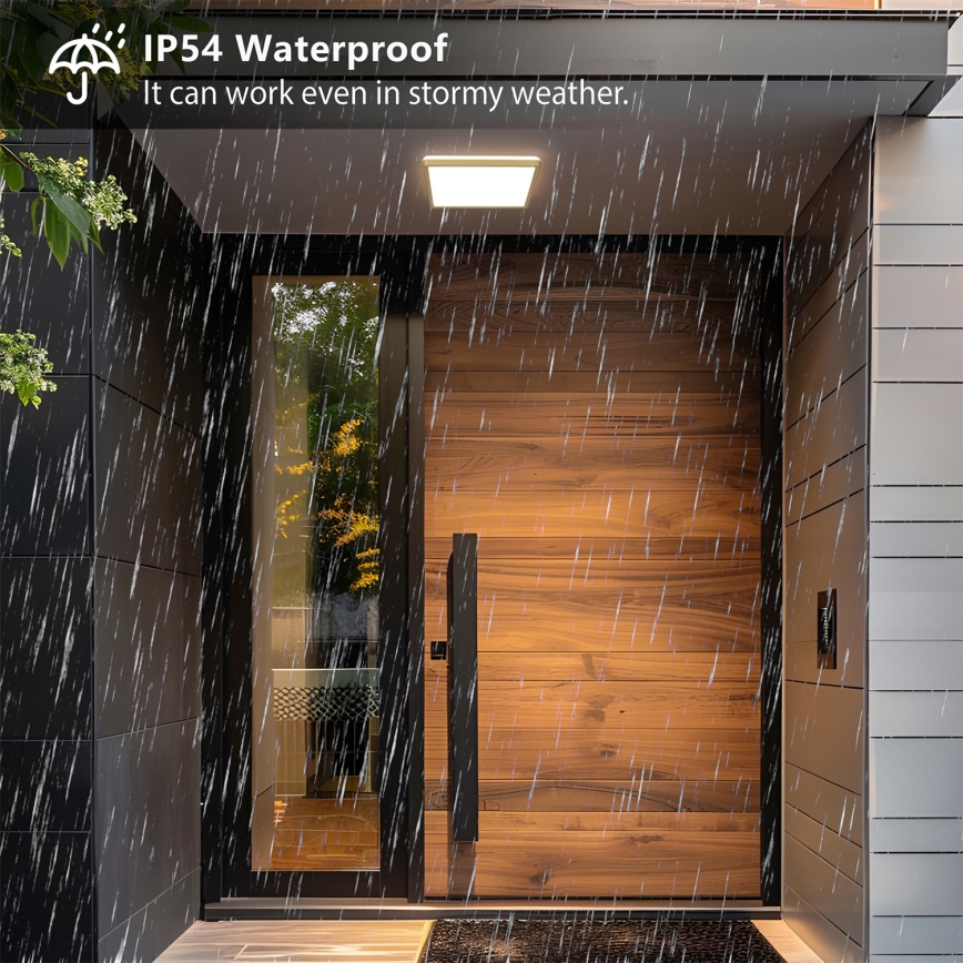 Brilagi - Plafonieră LED pentru baie ULTRA SLIM LED/18W/230V 30x30 cm aurie IP54