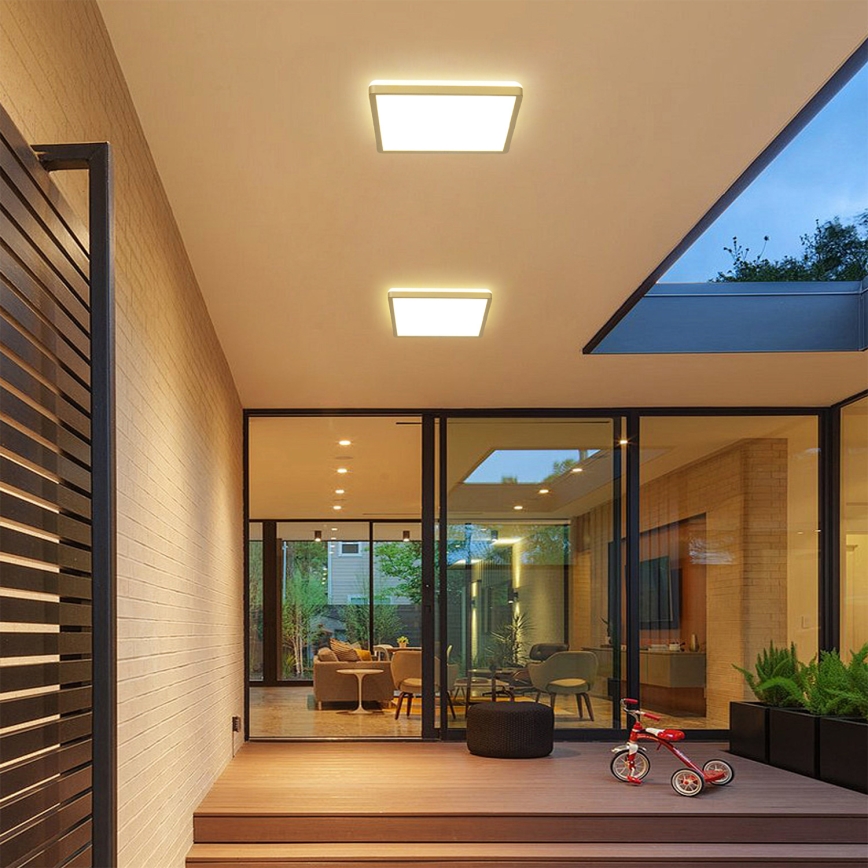 Brilagi - Plafonieră LED pentru baie ULTRA SLIM LED/18W/230V 30x30 cm aurie IP54