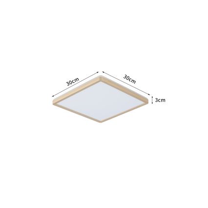 Brilagi - Plafonieră LED pentru baie ULTRA SLIM LED/18W/230V 30x30 cm aurie IP54