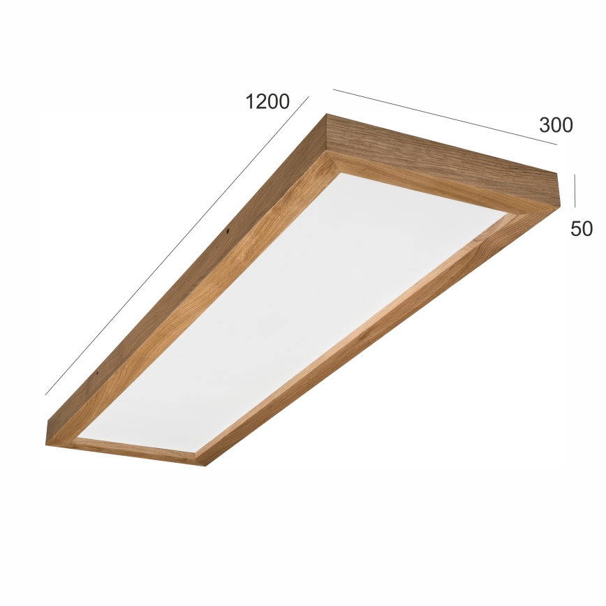 Brilagi - Plafonieră LED pentru baie WOODY FRAME LED/50W/230V 120x30 cm IP44 stejar