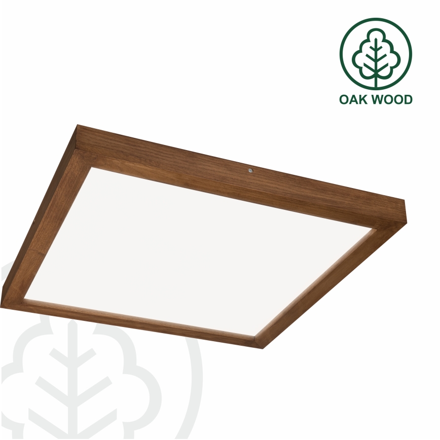 Brilagi - Plafonieră LED de baie WOODY FRAME LED/50W/230V 60x60 cm IP44 stejar cireș