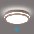 Brilagi - Corp de iluminat LED pentru exterior cu senzor BENE LED/24W/230V diametru 26 cm maro IP54