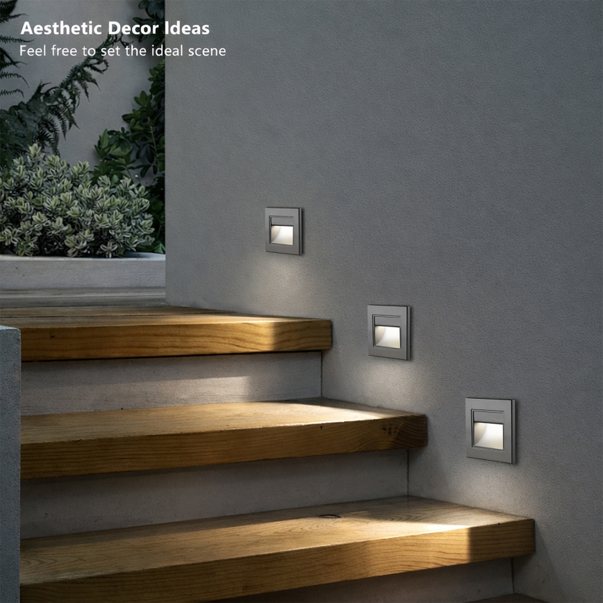Brilagi - Corp de iluminat LED pentru scară STEP LIGHT 1,5W/230V IP44 antracit
