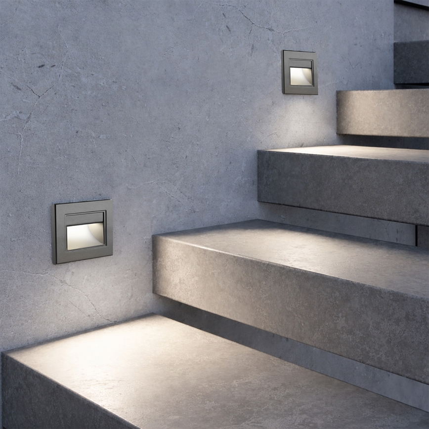 Brilagi - Corp de iluminat LED pentru scară STEP LIGHT 1,5W/230V IP44 antracit