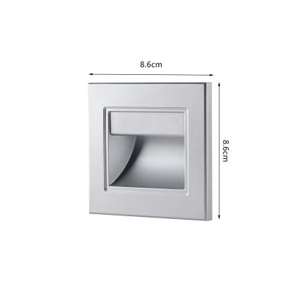 Brilagi - Corp de iluminat LED pentru scări STEP LIGHT, 1,5W/230V, IP44, argintiu