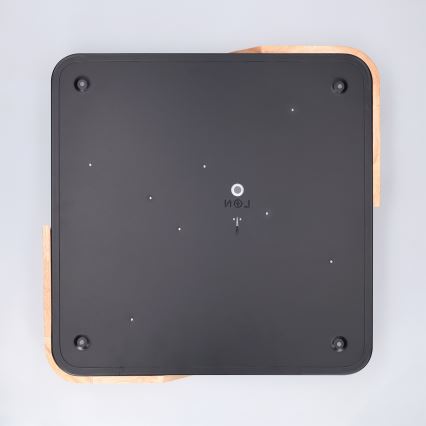 Brilagi - Plafonieră LED dimabilă PILANA LED/48W/230V 3000-6500K stejar/negru 42x42 cm + telecomandă
