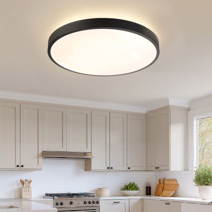 Brilagi - Plafonieră LED dimmabilă GLASS POOL DOUBLE LED/80W/230V 3000-6000K 60 cm neagră + telecomandă