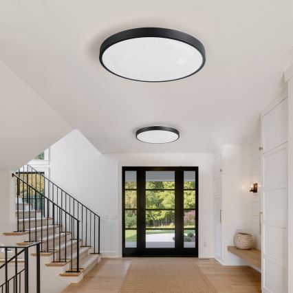 Brilagi - Plafonieră LED dimmabilă GLASS POOL DOUBLE LED/80W/230V 3000-6000K 60 cm neagră + telecomandă