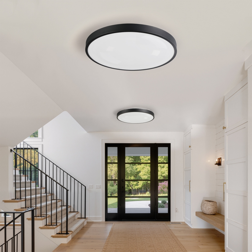 Brilagi - Plafonieră LED dimmabilă GLASS POOL DOUBLE LED/80W/230V 3000-6000K 60 cm neagră + telecomandă