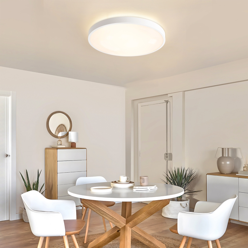 Brilagi - Plafonieră LED reglabilă GLASS POOL DOUBLE LED/60W/230V 3000-6000K 50 cm albă + telecomandă