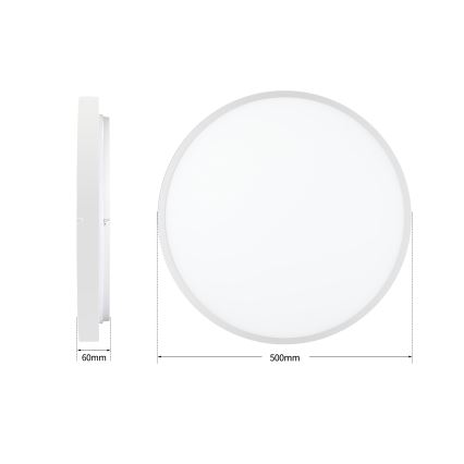 Brilagi - Plafonieră LED reglabilă GLASS POOL DOUBLE LED/60W/230V 3000-6000K 50 cm albă + telecomandă