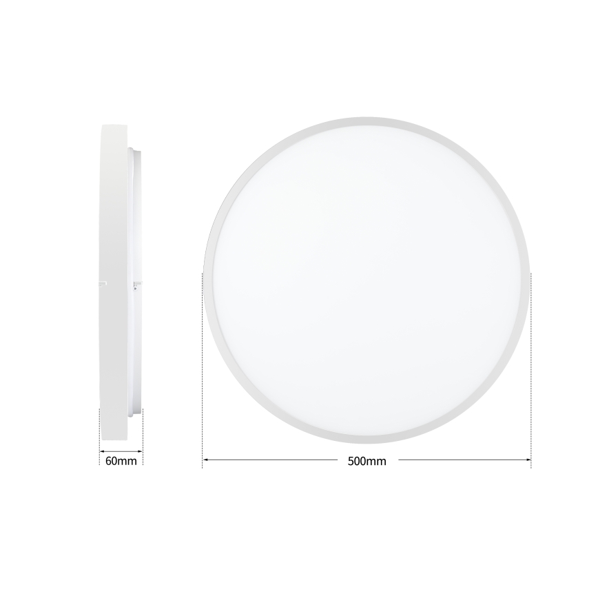 Brilagi - Plafonieră LED reglabilă GLASS POOL DOUBLE LED/60W/230V 3000-6000K 50 cm albă + telecomandă