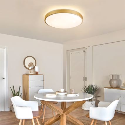 Brilagi - Plafonieră LED dimabilă GLASS POOL DOUBLE, 60W, 230V, 3000-6000K, 50 cm, auriu + telecomandă