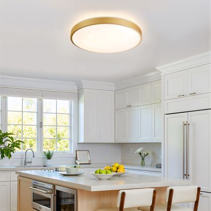 Brilagi - Plafonieră LED dimabilă GLASS POOL DOUBLE, 60W, 230V, 3000-6000K, 50 cm, auriu + telecomandă