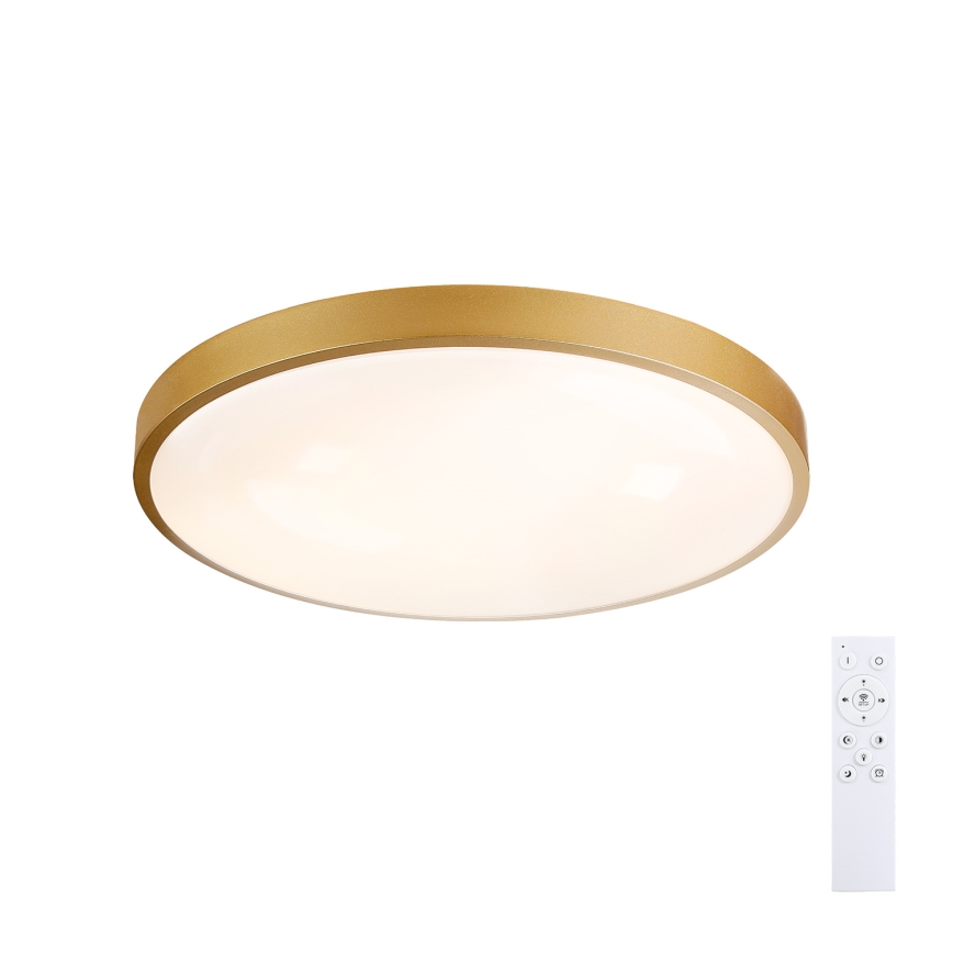 Brilagi - Plafonieră LED dimabilă GLASS POOL DOUBLE, 60W, 230V, 3000-6000K, 50 cm, auriu + telecomandă