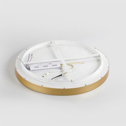 Brilagi - Plafonieră LED dimabilă GLASS POOL DOUBLE, 60W, 230V, 3000-6000K, 50 cm, auriu + telecomandă