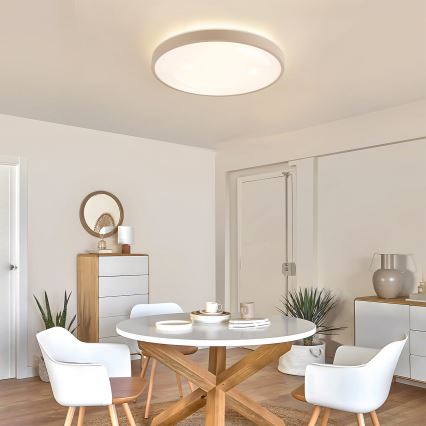 Brilagi - Plafonieră LED reglabilă GLASS POOL DOUBLE LED/60W/230V 3000-6000K 50 cm bej + telecomandă