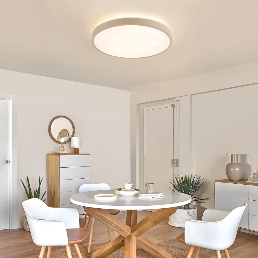 Brilagi - Plafonieră LED reglabilă GLASS POOL DOUBLE LED/60W/230V 3000-6000K 50 cm bej + telecomandă