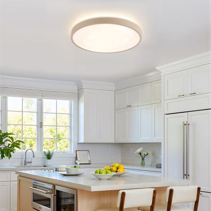 Brilagi - Plafonieră LED reglabilă GLASS POOL DOUBLE LED/60W/230V 3000-6000K 50 cm bej + telecomandă