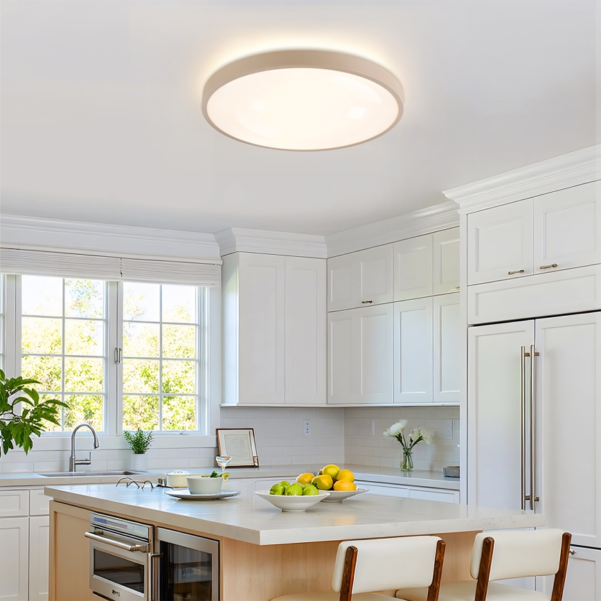 Brilagi - Plafonieră LED reglabilă GLASS POOL DOUBLE LED/60W/230V 3000-6000K 50 cm bej + telecomandă