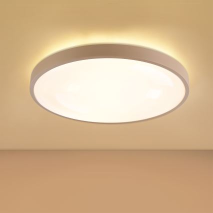 Brilagi - Plafonieră LED reglabilă GLASS POOL DOUBLE LED/60W/230V 3000-6000K 50 cm bej + telecomandă