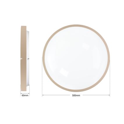 Brilagi - Plafonieră LED reglabilă GLASS POOL DOUBLE LED/60W/230V 3000-6000K 50 cm bej + telecomandă