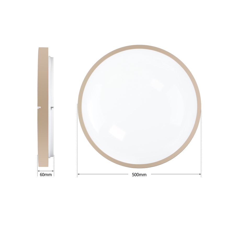 Brilagi - Plafonieră LED reglabilă GLASS POOL DOUBLE LED/60W/230V 3000-6000K 50 cm bej + telecomandă