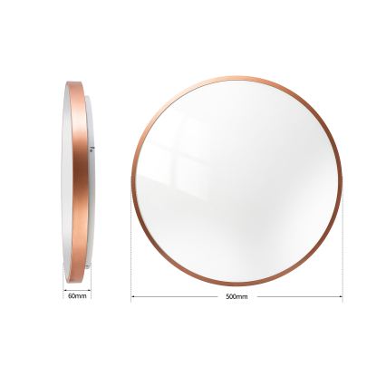 BRILAGI - Plafonieră LED dimabilă GLASS POOL DOUBLE LED/60W/230V Ø 50 cm, finisaj cupru + telecomandă inclusă