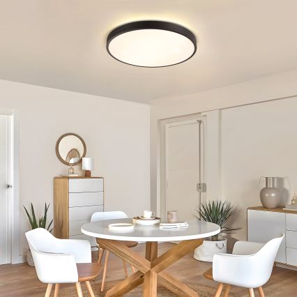 Brilagi - Plafonieră LED dimabilă GLASS POOL DOUBLE LED/60W/230V 3000-6000K 50 cm neagră + telecomandă