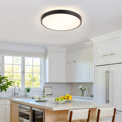 Brilagi - Plafonieră LED dimabilă GLASS POOL DOUBLE LED/60W/230V 3000-6000K 50 cm neagră + telecomandă