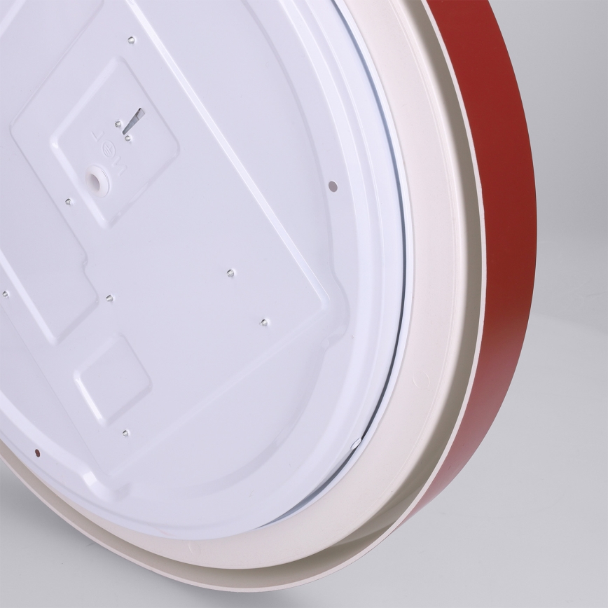 Brilagi - Plafonieră LED cu intensitate reglabilă MATTEO, 48W, 230V, 3000–6500K, Ø41 cm, roșie + telecomandă