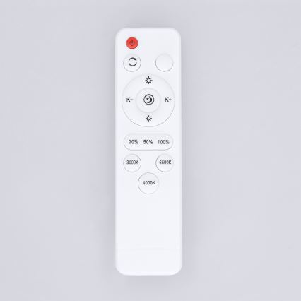 Brilagi - Plafonieră LED cu intensitate reglabilă MATTEO, 48W, 230V, 3000–6500K, Ø41 cm, roșie + telecomandă