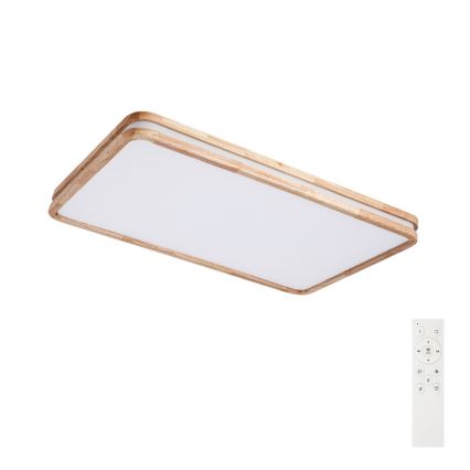 Brilagi - Lampă de tavan LED reglabilă MOLINA SQUARE LED/128W/230V 3000-6000K stejar 90x60 cm + telecomandă