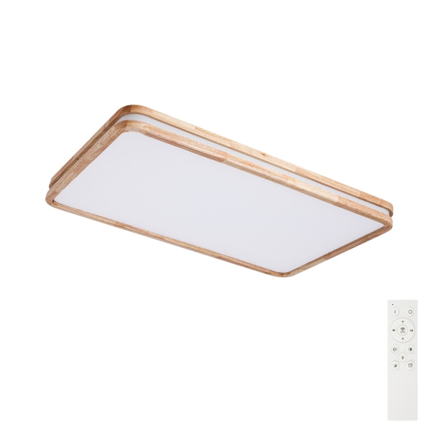 Brilagi - Lampă de tavan LED reglabilă MOLINA SQUARE LED/128W/230V 3000-6000K stejar 90x60 cm + telecomandă