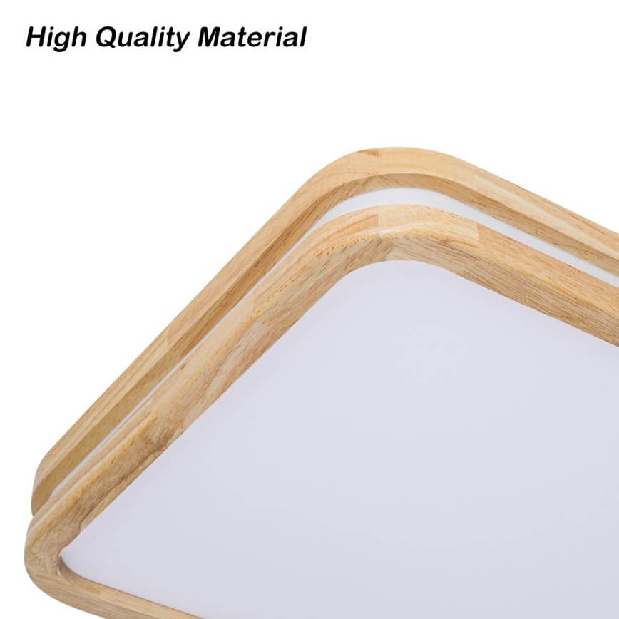Brilagi - Lampă de tavan LED reglabilă MOLINA SQUARE LED/128W/230V 3000-6000K stejar 90x60 cm + telecomandă