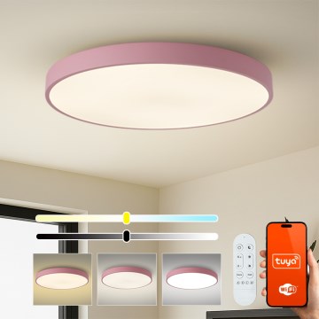 Brilagi - Corp de iluminat LED reglabil POOL SMART, 128W, 230V, Ø 100 cm, 3000-6000K, Wi-Fi Tuya + telecomandă, roz