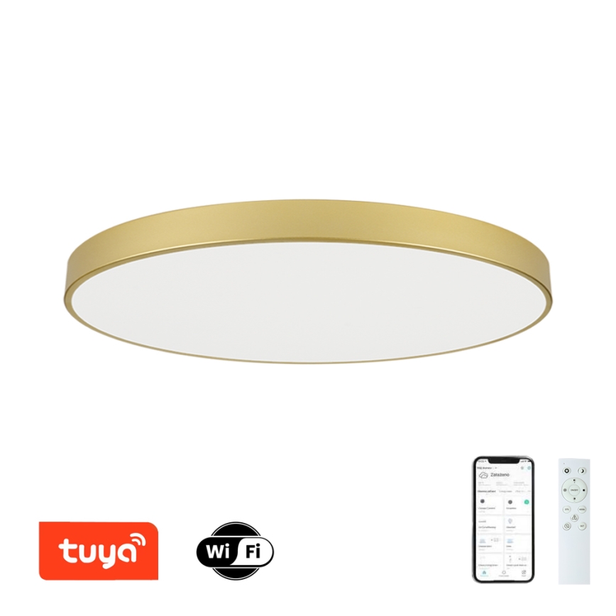 Brilagi – Plafonieră LED dimabilă POOL SMART, 180W, 230V, 3000–6000K, 120 cm, auriu, Wi‑Fi Tuya + telecomandă