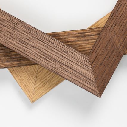 Brilagi - Plafonieră LED reglabilă SLIMFRAME WOOD LED/36W/230V 49,5x49,5 cm 3000-6000K maro + telecomandă