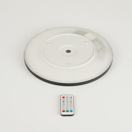 Brilagi - Plafonieră LED RGBW dimabilă ULTRA SLIM LED/18W/230V 2700-6500K Ø 30 cm negru + telecomandă