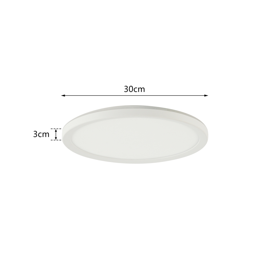 Brilagi - Plafonieră LED RGBW ULTRA SLIM, dimabilă, 18W, 230V, 2700-6500K, Ø30 cm, albă + telecomandă