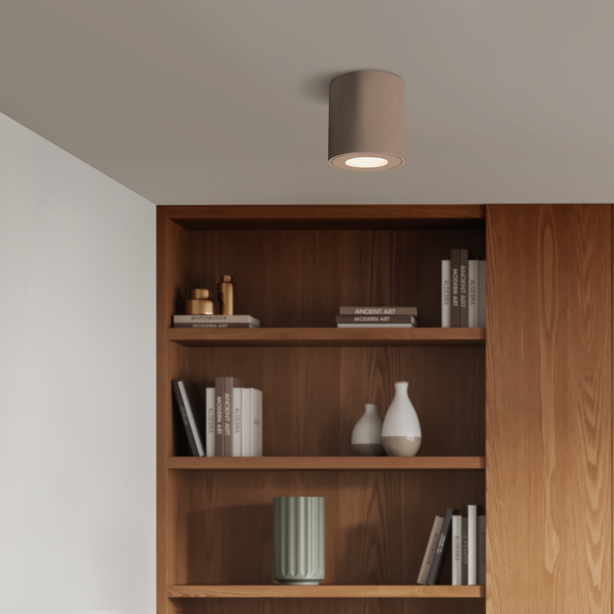 Brilagi - Lampă LED RGBW MIA reglabilă pentru baie 1xGU10/4,8W/230V 3000K 84x80 mm bej IP54 + telecomandă