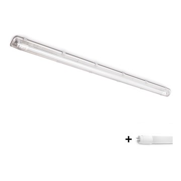 Brilagi - Corp de iluminat LED tehnic, etanș la praf, pentru tub fluorescent T8 OPTIMA, 1xG13/18W/230V, 4000K, IP65, 128 cm