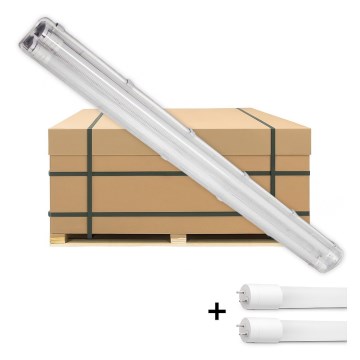 Brilagi - Corp de iluminat LED tehnic, etanș la praf, pentru tuburi T8 OPTIMA 2xG13/18W/230V 4000K IP65 128 cm - palet 110 buc.