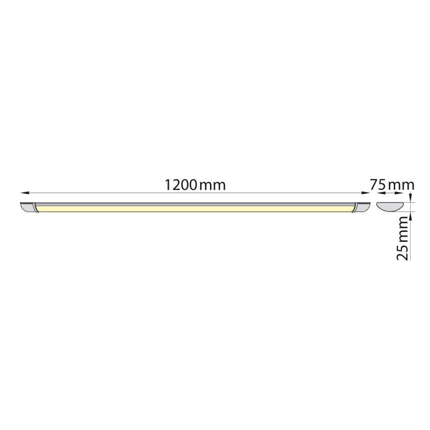 Brilagi - Corp de iluminat LED tubular LUMA LED/32W/230V 120 cm