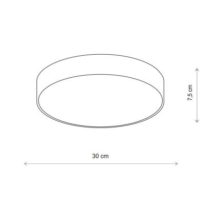 Brilagi - Plafonieră pentru baie cu senzor CLARE 2xE27/24W/230V diam. 30 cm IP54 bej