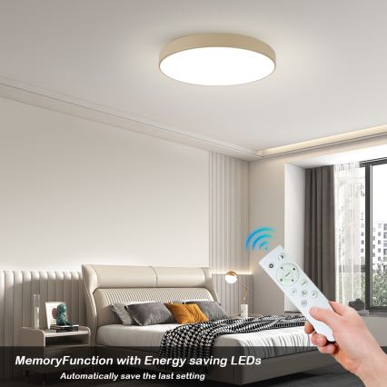 Brilagi - Plafonieră LED dimabilă POOL SMART LED/100W/230V 3000-6000K 80 cm bej Wi-Fi Tuya + telecomandă